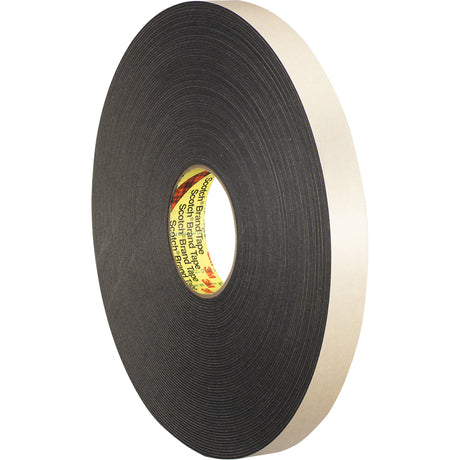 Double-Coated Foam Tape, 33 m (108') L x 25.4 mm (1") W, 62 mils, Polyethylene