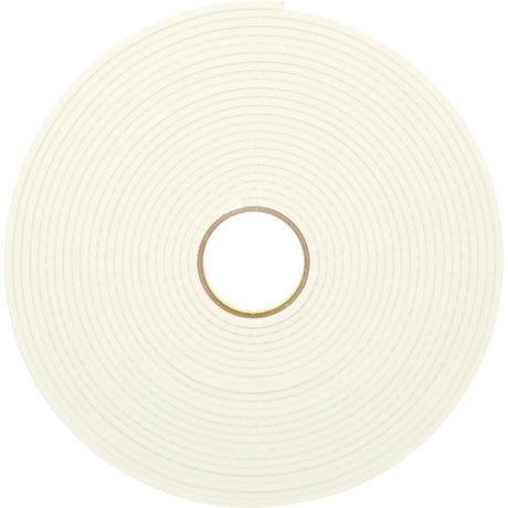 Double-Coated Urethane Foam Tape, 16.5 m (54') L x 12.7 mm (1/2") W, 25 mils, Urethane