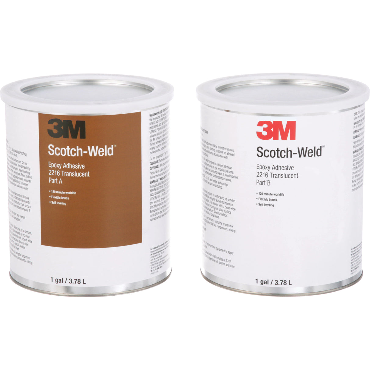 Scotch-Weld™ Adhesive, 1 gal., Pail, Two-Part, Translucent