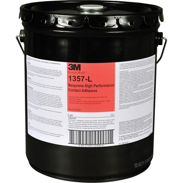 Neoprene High-Performance Contact Adhesive, Drum, 5 gal., Green