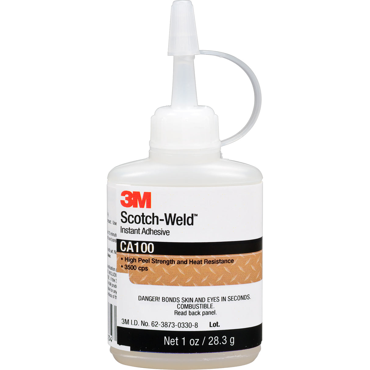 Scotch-Weld™ Instant Adhesive CA100, Off-White, Bottle, 1 oz.