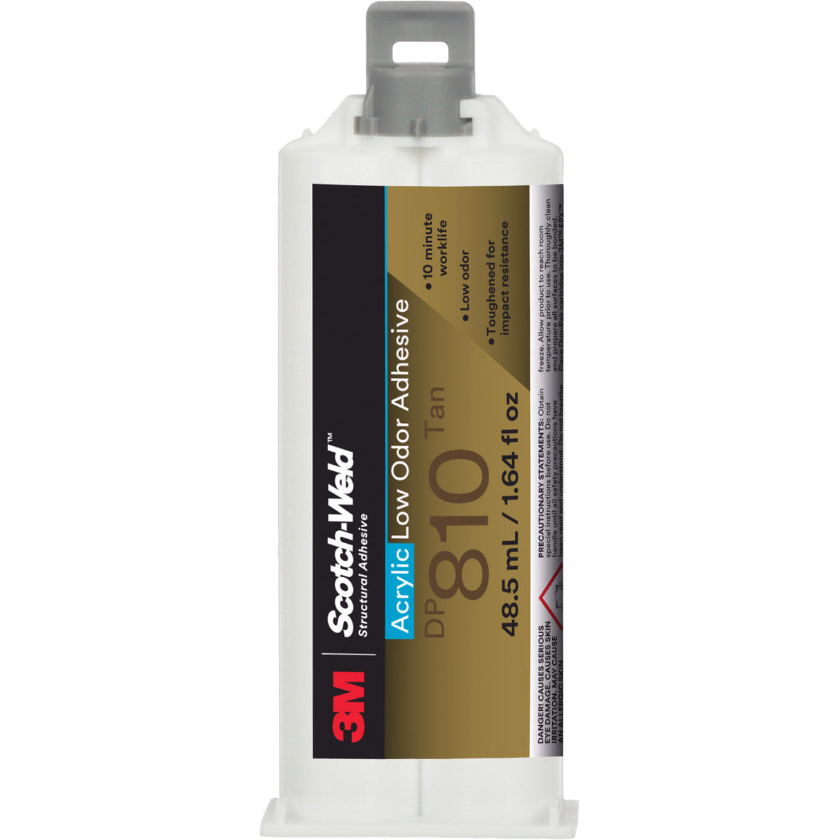 Scotch-Weld™ Low-Odor Acrylic Adhesive, Two-Part, Cartridge, 1.64 fl. oz., Off-White