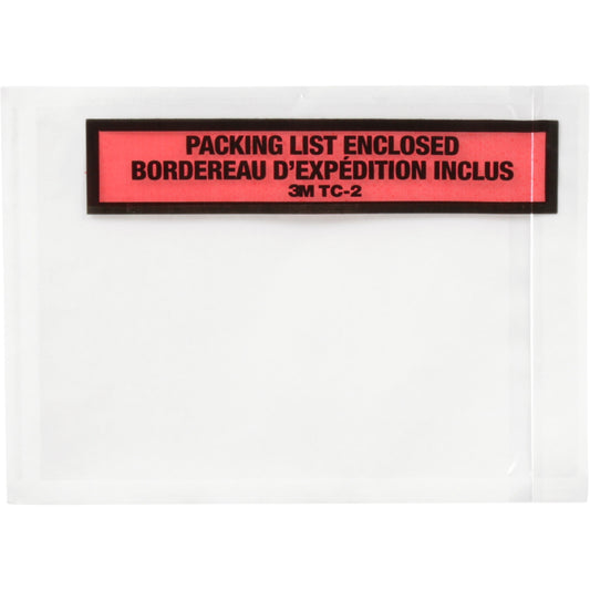 3M Packing List Envelope, 5-1/2" L x 4-1/2" W, Endloading Style