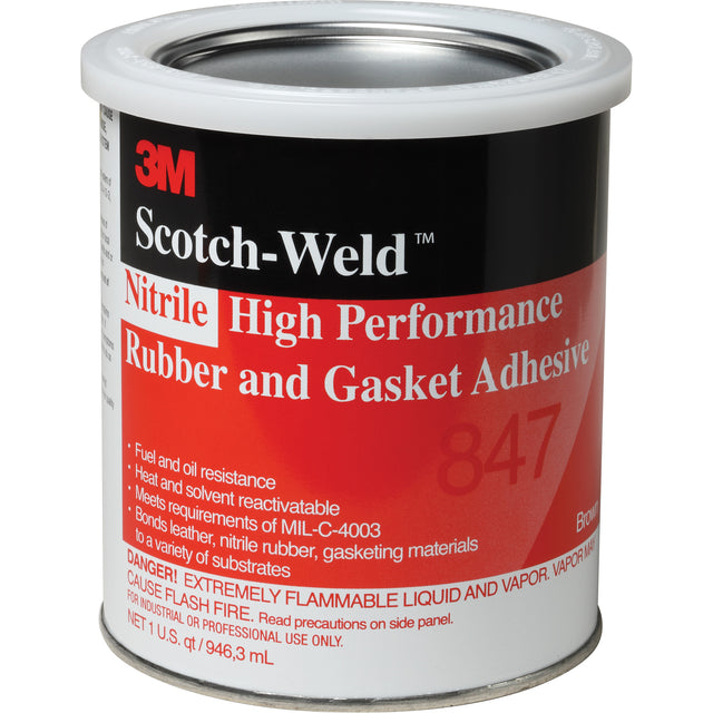 Scotch-Weld™ High-Performance Rubber & Gasket Adhesive, Gallon, Brown