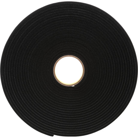 4504 Vinyl Foam Tape, 12 mm (1/2") W x 16.5 m (54') L, 250 mils, Black