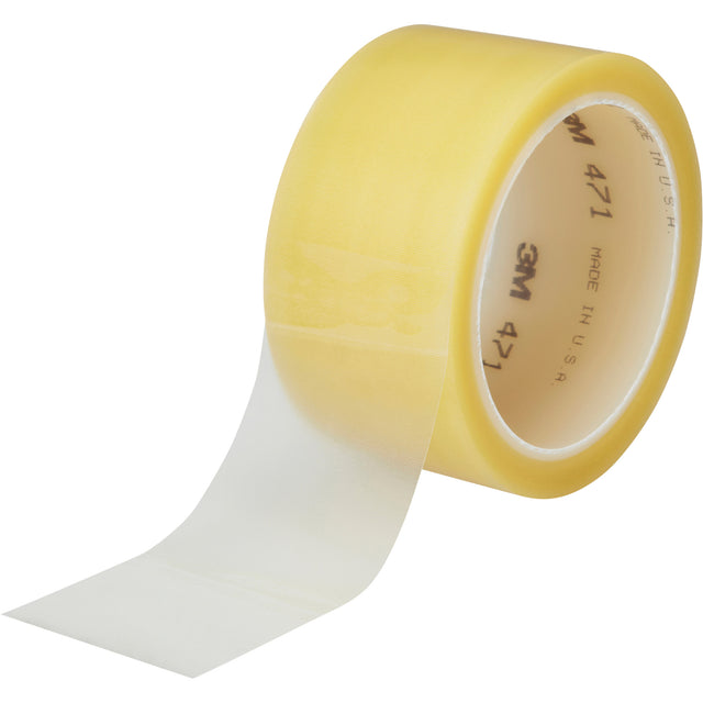 471 Vinyl Tape, 38 mm (1-1/2") W x 32.9 m (108') L, 5.3 mils, Clear