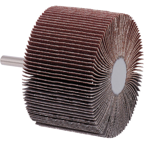 Mounted Flap Wheel, A80 Grit, 3" x 2" x 1/4"