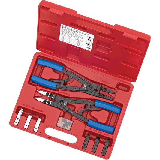SRP-10S Heavy-Duty Ratcheting Snap Ring Pliers Set, 10 Pieces
