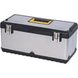 JPSTB-22 Stainless Steel Hand Tool Box, 11" D x 22-1/2" W x 10-3/4" H, Black/Grey