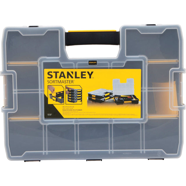 SortMaster® Stackable Small Parts Organizer, 17-3/8" W x 13" D x 3-1/2" H, Black