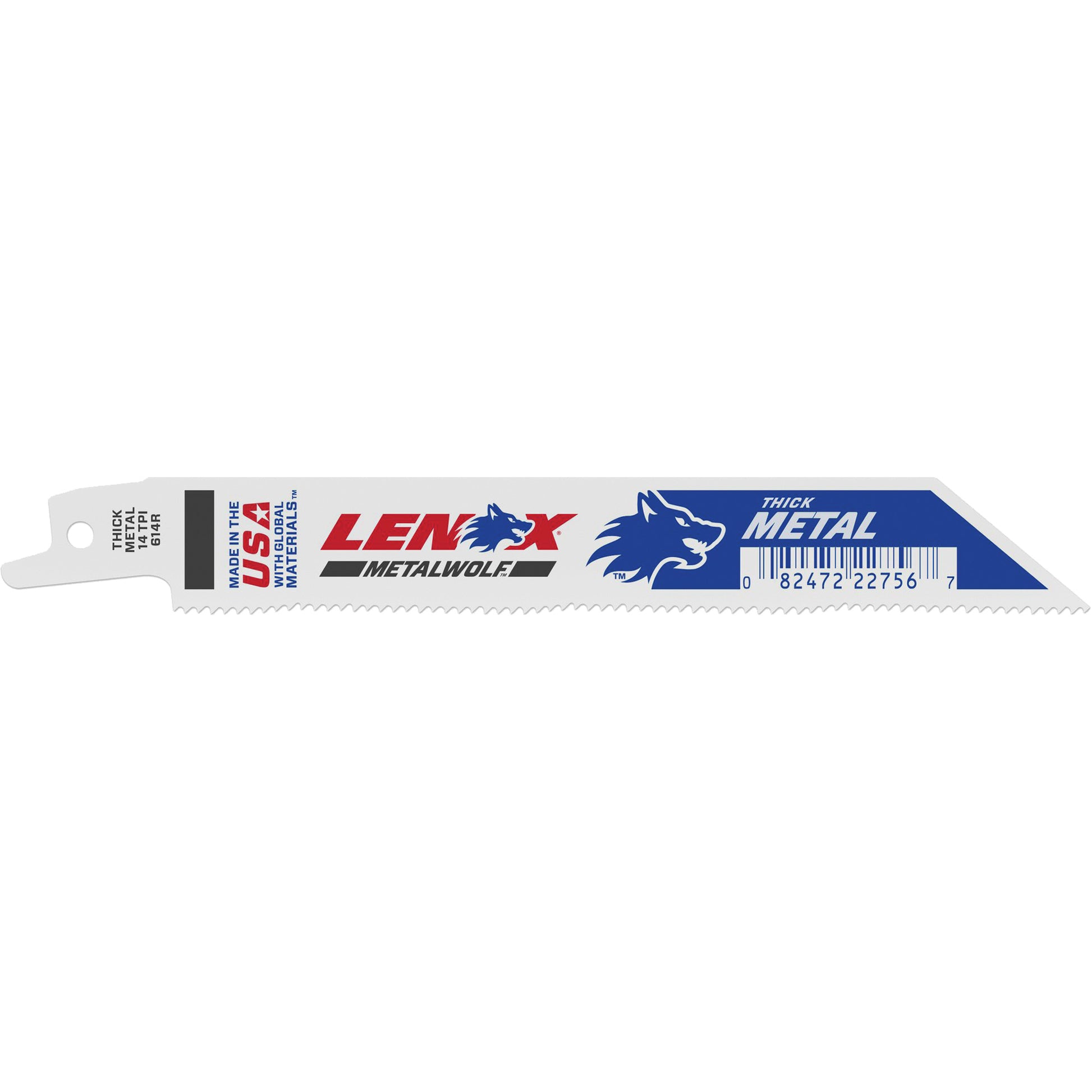 Lenox® Reciprocating Saw Blade, Bi-Metal, 14 TPI, 6" L x 3/4" W