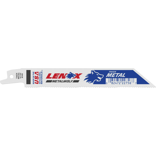 Lenox® Reciprocating Saw Blade, Bi-Metal, 14 TPI, 6" L x 3/4" W