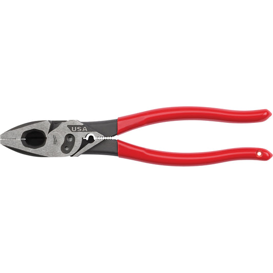 Lineman's Dipped Grip Pliers with Crimper & Bolt Cutter