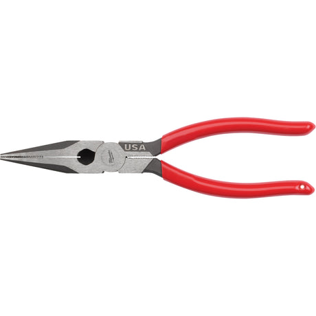 Long Nose Dipped Grip Pliers, 8" L