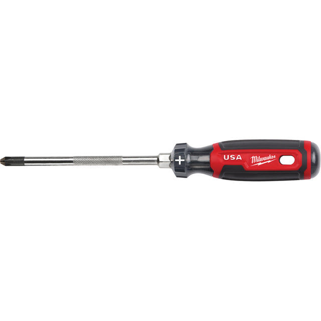 Phillips Screwdriver, #3 Tip, Round, 279 mm L, Cushion Grip Handle