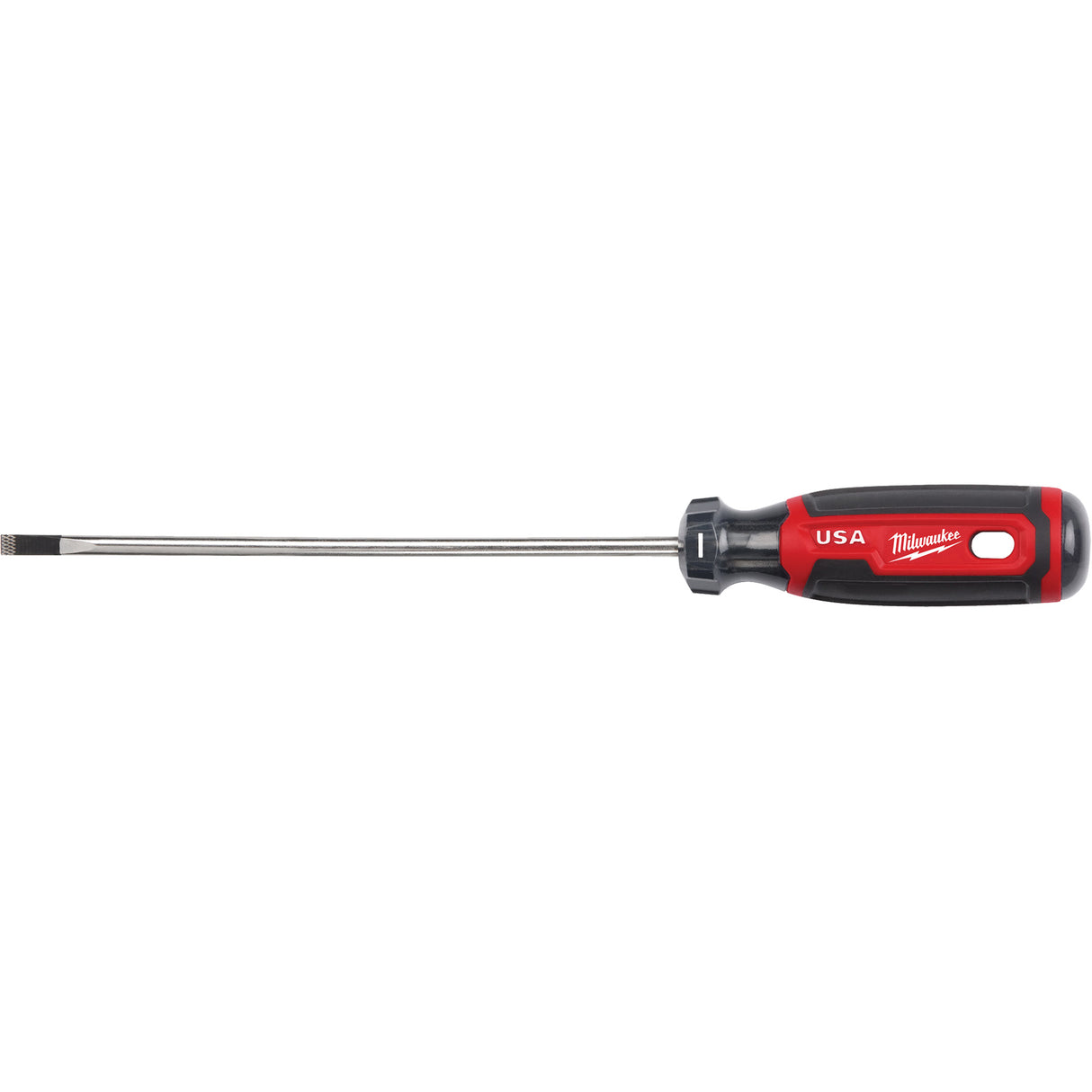 Cabinet Screwdriver, 3/16" Tip, Round, 254 mm L, Cushion Grip Handle