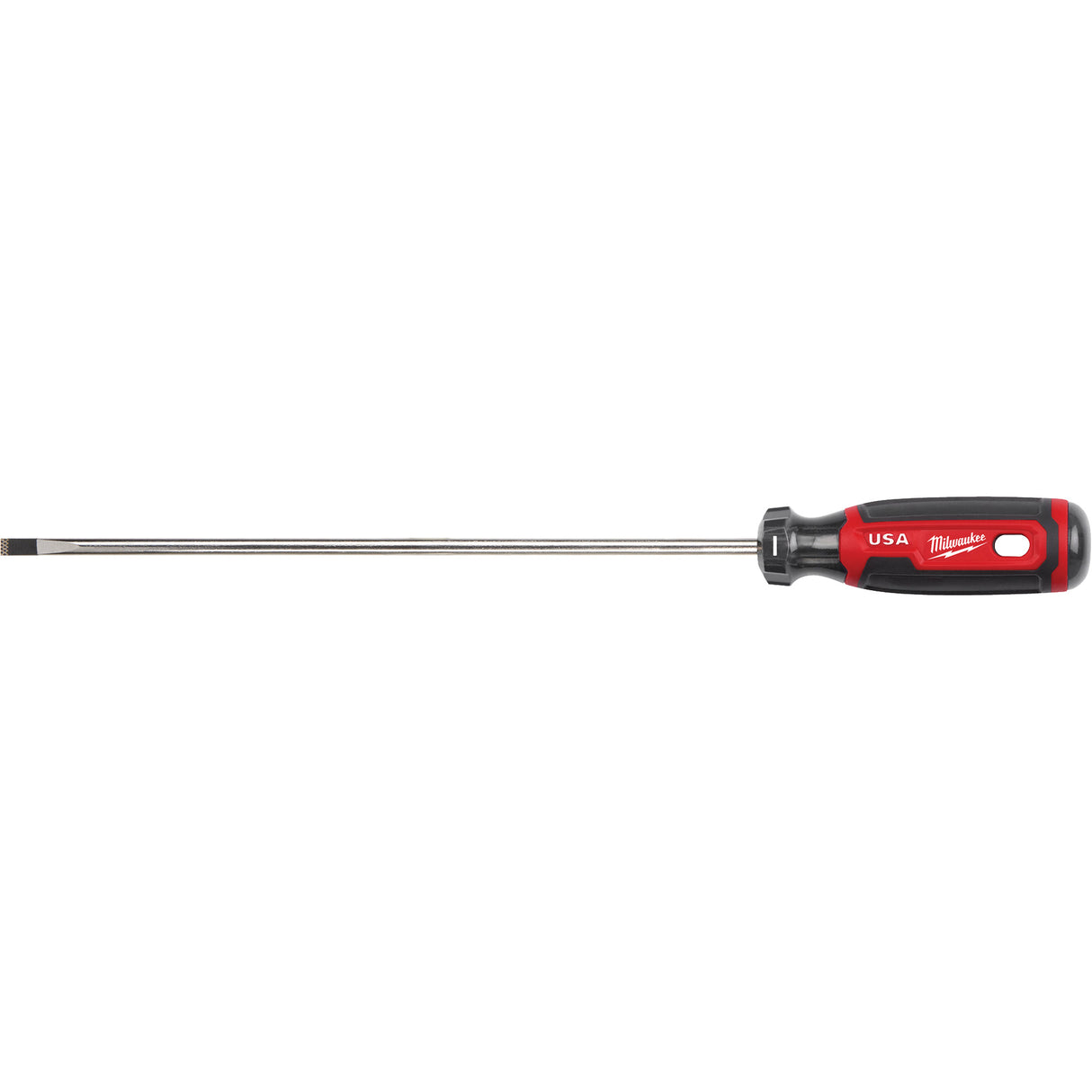 Cabinet Screwdriver, 1/4" Tip, Round, 363 mm L, Cushion Grip Handle