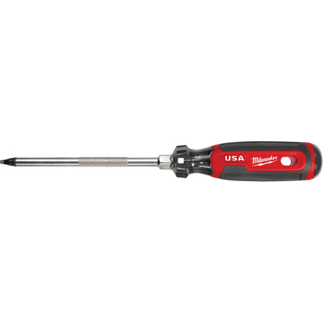 Square Screwdriver, #3 Tip, Round, 279 mm L, Cushion Grip Handle