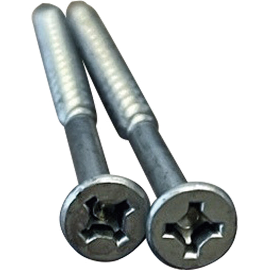 Phillips/Square Particle Board Screw, #8 x 3" L, Plain