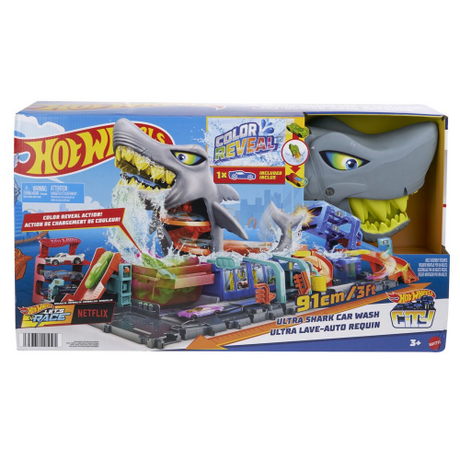 HOT WHEELS - CITY ULTRA SHARK CAR WASH PLAYSET 