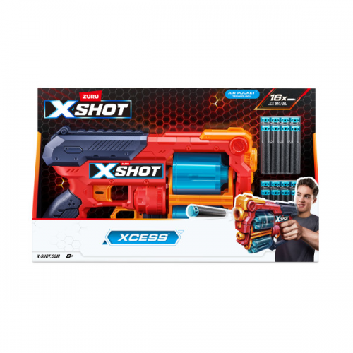 ZURU - X-SHOT - EXCEL XCESS BLASTER (w/16 DARTS) (Case of 6)