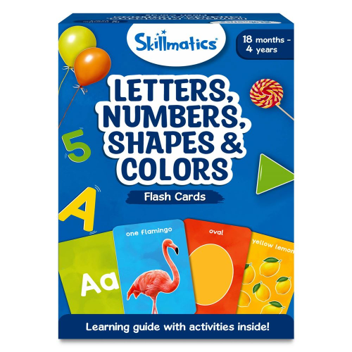 LETTERS, NUMBERS, SHAPES, COLORS FLASH CARDS - ENGLISH (Case of 6)