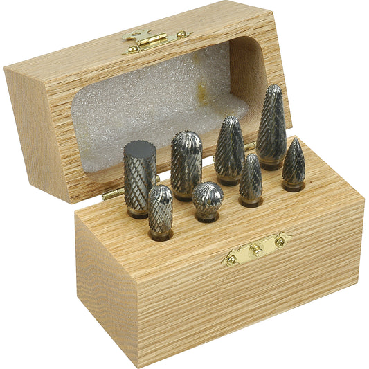 Double Cut Carbide Burr Set, 8 Pieces