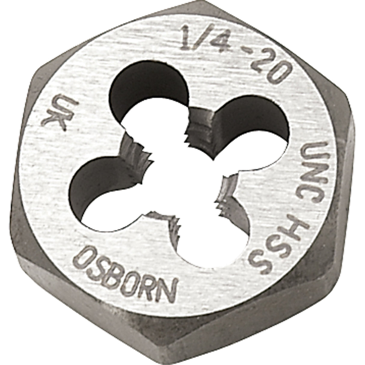 Hexagonal Rethreading Die, 1-1/2" Dia., 3/4"-10 Thread, Carbon