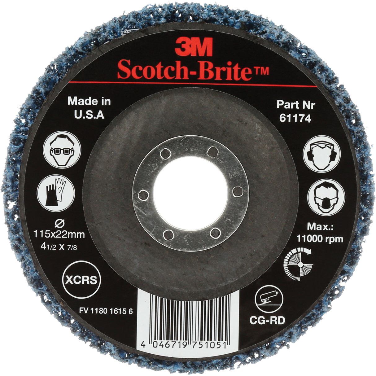Scotch-Brite™ Clean & Strip Disc, 4-1/2" Dia., Extra Coarse Grit, Silicon Carbide