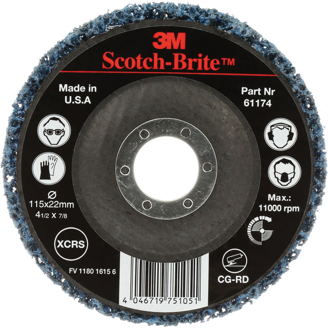 Scotch-Brite™ Clean & Strip Disc, 4-1/2" Dia., Extra Coarse Grit, Silicon Carbide