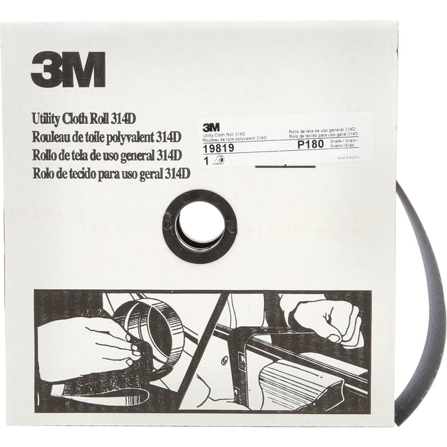 Utility Sanding Roll 314D, Aluminum Oxide, 2" W x 150' L, 120J Grit