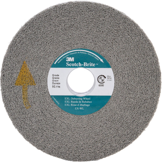 Scotch-Brite™ EXL Deburring Wheel, 6" x 1", 1" Arbor