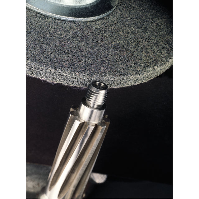 Scotch-Brite™ EXL Unitized Deburring Wheels, 1" x 1", 3/16" Arbor, 2A Grit, Aluminum Oxide