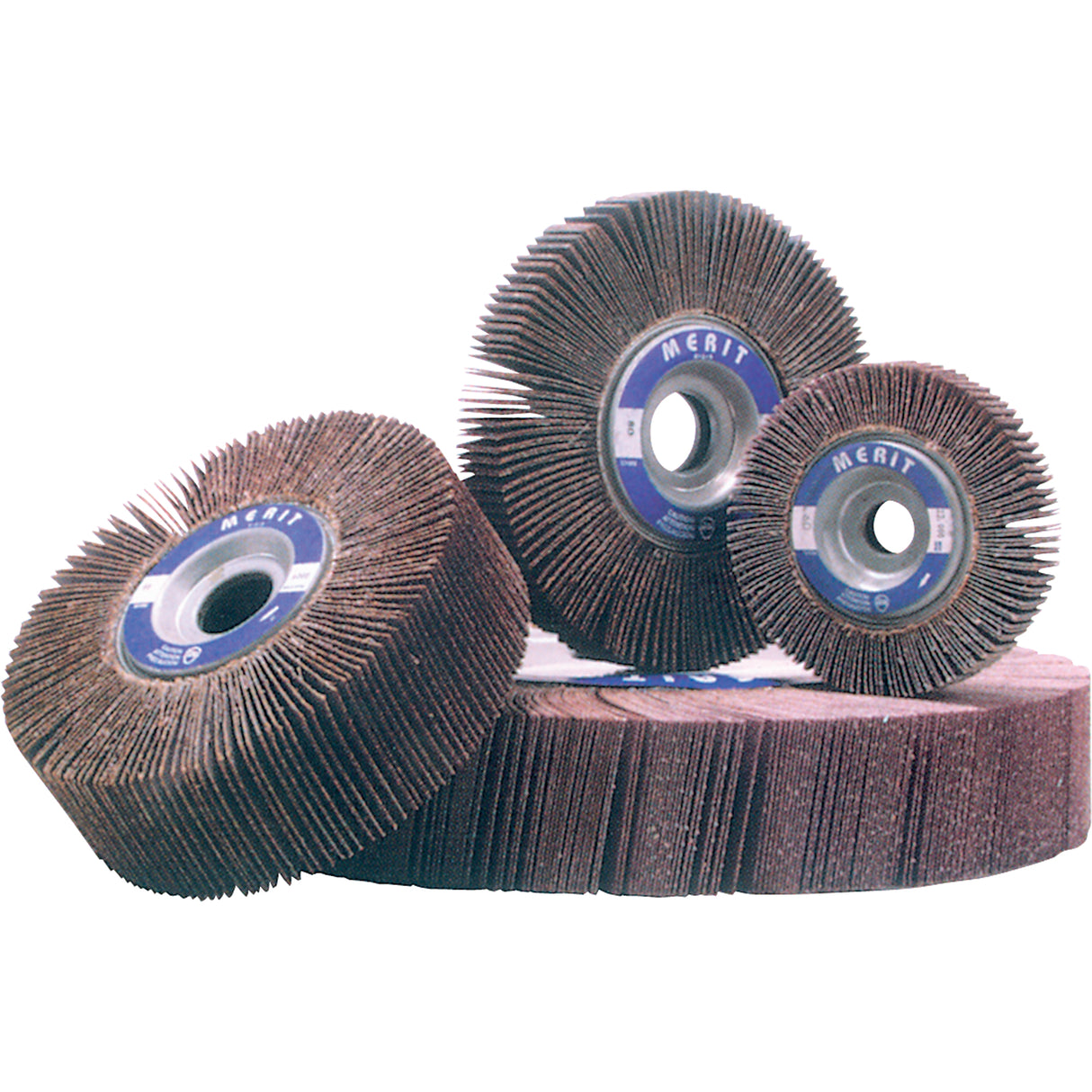 Flap Wheels - Bench Mounted Flap Wheels, Aluminum Oxide/Ceramic, 80 Grit, 6" x 1" x 1"