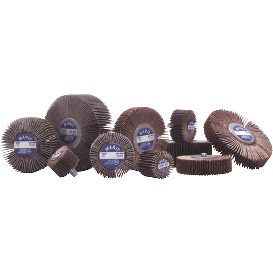 Flap Wheels - Mandrel Mounted Flap Wheels, Aluminum Oxide/Ceramic, 80 Grit, 1" x 5/8" x 1/4"