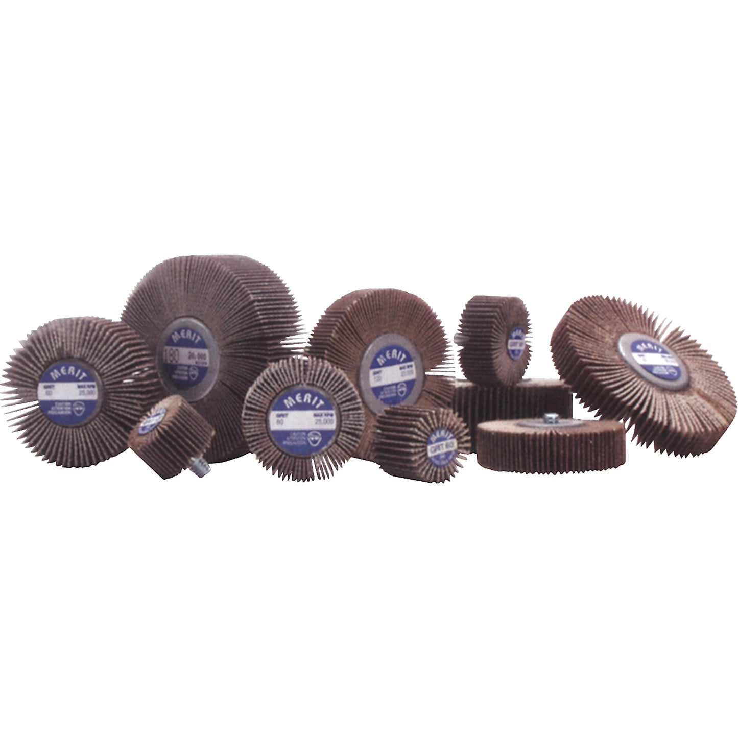 Flap Wheels - Mandrel Mounted Flap Wheels, Aluminum Oxide/Ceramic, 40 Grit, 1-1/2" x 1" x 1/4"
