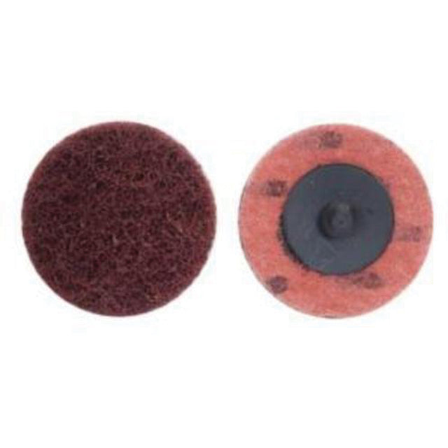Non-Woven Quick-Change Buffing Disc, 3" Dia., Coarse Grit, Aluminum Oxide