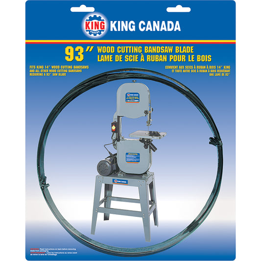 Wood Cutting Bandsaw Blade, 93" L x 1/8" W x 0.025" Thick, 14 TPI
