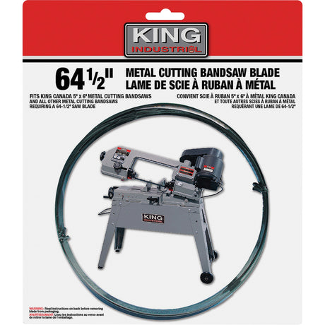 Bandsaw Metal Blade, Carbon Steel, 64-1/2" L x 1/2" W x 0.025" Thick, 24 TPI