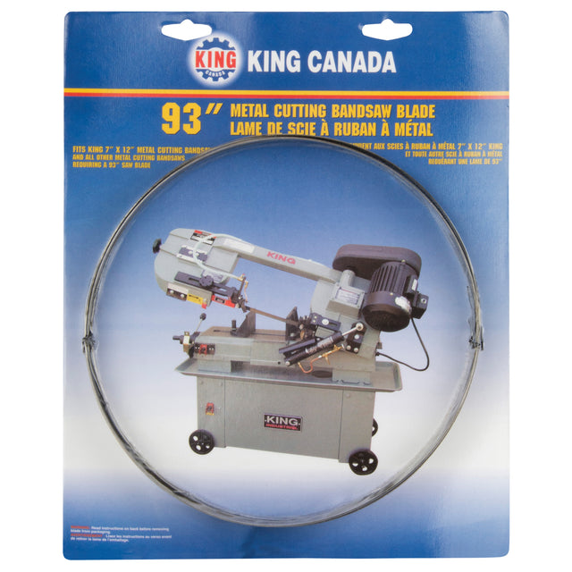 Metal Cutting Bandsaw Blade, Carbon Steel, 93" L x 3/4" W x 0.032" Thick, 10 TPI