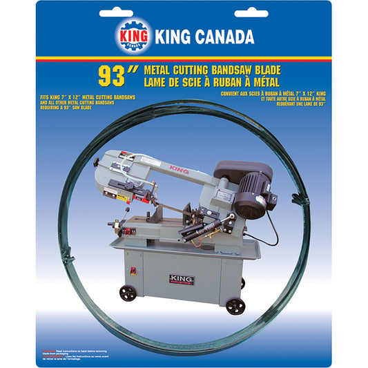 General Purpose Band Saw Blade, Bi-Metal, 93" L x 3/4" W x 0.032" Thick, 10-14 TPI