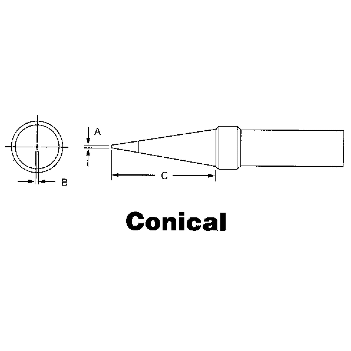 ET Series Tips For TEF891 Soldering Pencil, Conical
