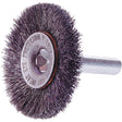 WHEEL BRUSH CRIMPED 1-1/2" 1/4" SHANK .006, 1-1/2" Dia., 0.006" Fill