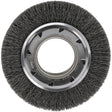 Crimped Wire Wheel Brush - Medium Face, 4-1/4" Dia., 0.012 Fill, 2" Arbor