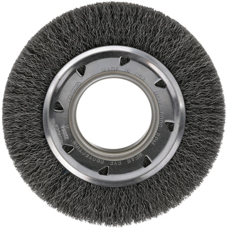 Crimped Wire Wheel Brush - Medium Face, 4-1/4" Dia., 0.012 Fill, 2" Arbor