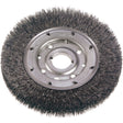 Crimped Wire Wheel Brushes - Medium Face, 8" Dia., 0.0118" Fill, 2" Arbor
