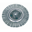 Knot Wire Wheel Brushes - Stringer Bead, 6-1/2" Dia., 0.02" Fill, 5/8"-11 Arbor, Steel
