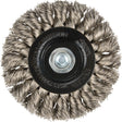 Knot Wire Wheel Brushes - Standard Twist Knot with 1/4" shank, 3" Dia., 0.014" Fill, Stainless Steel