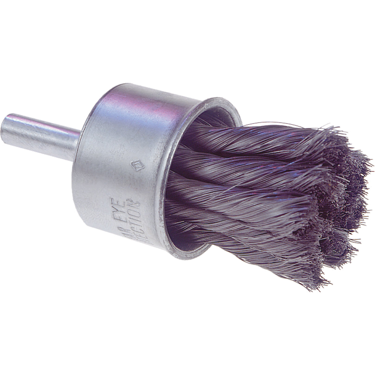 Knot Wire End Brush, 1/2" Dia., 0.0104" Wire Dia., 1/4" Shank