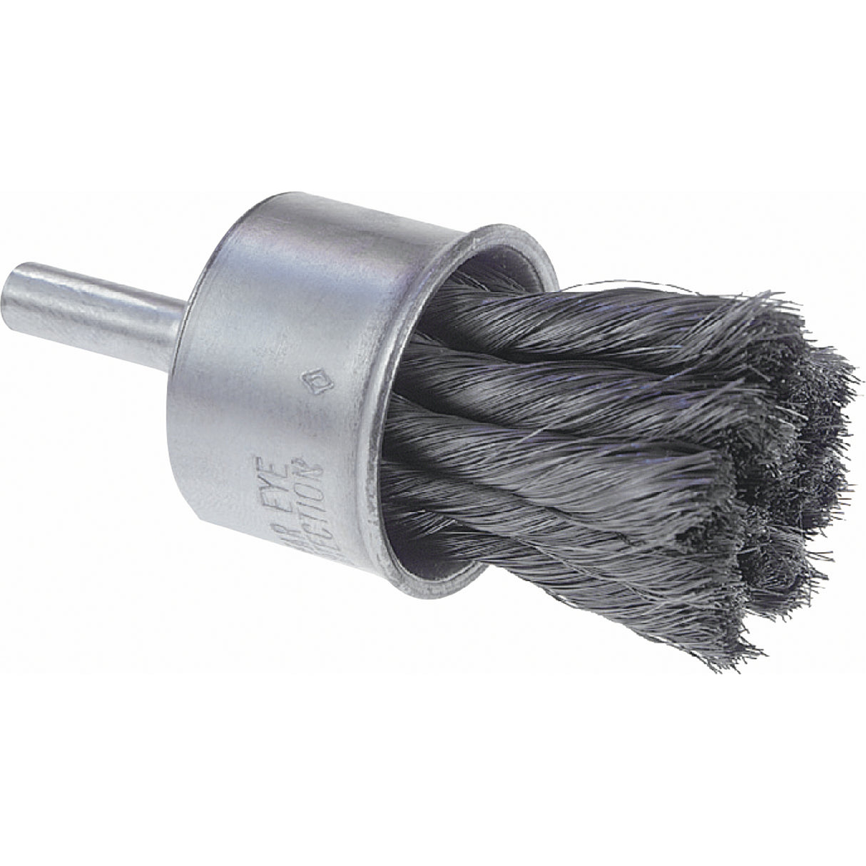 Knot Wire End Brush, 1" Dia., 0.006" Wire Dia., 1/4" Shank